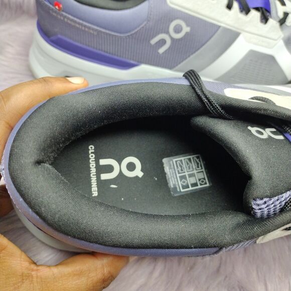 On Cloudrunner 2 Running Shoes in Fossil/Indigo Mens Size 14 Sneakers ON Running main image 7